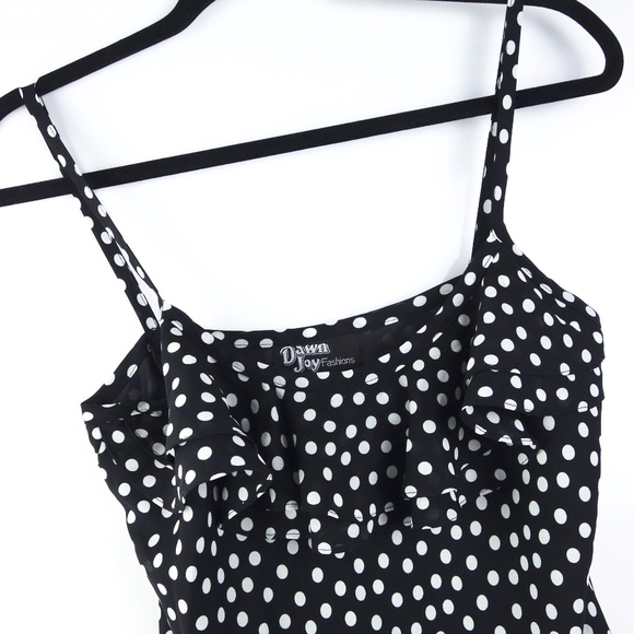 Dawn Joy Fashions > Polka Dot Dress w/ Ruffles - Picture 2 of 7